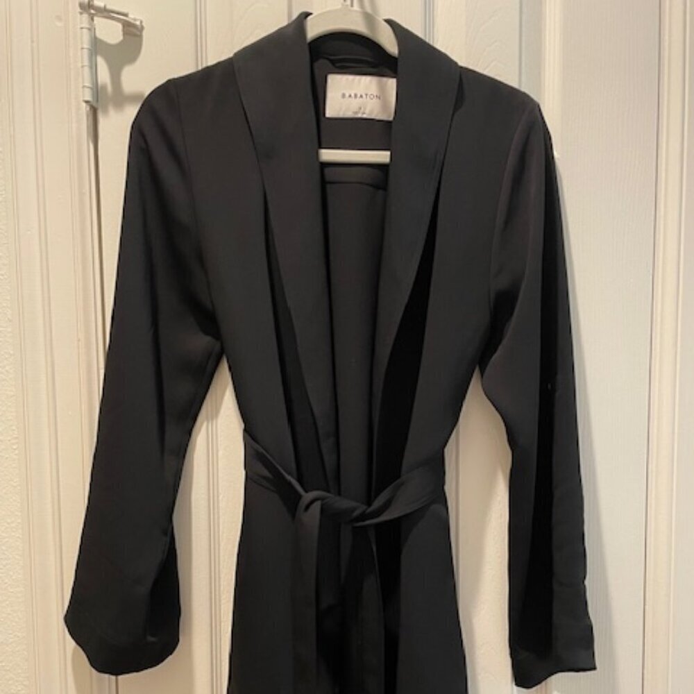 Aritzia Babaton Black Kahlo Robe Mid Jacket Size Small - Picture 4 of 10